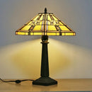 Axyaa Tiffany Glass Table Lamps LED Standing Luminaires for Home and Office