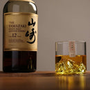 Axyaa 3D Mountain Whiskey Glass Set in Wooden Gift Box