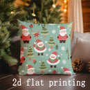 Axyaa Christmas Pattern Pillow Covers for Sofa, Bedroom, Car - Rectangular Cushion