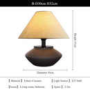 Axyaa Ceramic Black Floor Lamp with LED Light, Elegant Decor for Living Room