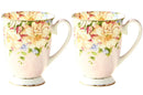 Axyaa Floral Bone  Coffee Mug - Vintage Tea Ceremony Tea Cup