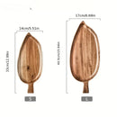 Axyaa Acacia Wood Leaf Plate - Light Luxury Tea Tray & Sushi Snack Plate