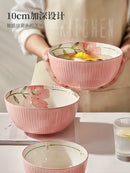 Axyaa 6-inch Ceramic Noodle Soup Bowl - Household Large Personal Bowl