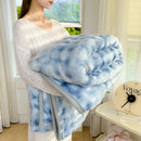 Axyaa Super Soft Rabbit Fur Sofa Throw Blanket for Luxury Multifunctional Bedspread