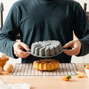 Axyaa 3D Spiral Silicone Cake Mold - Nonstick Pan for Birthday Desserts