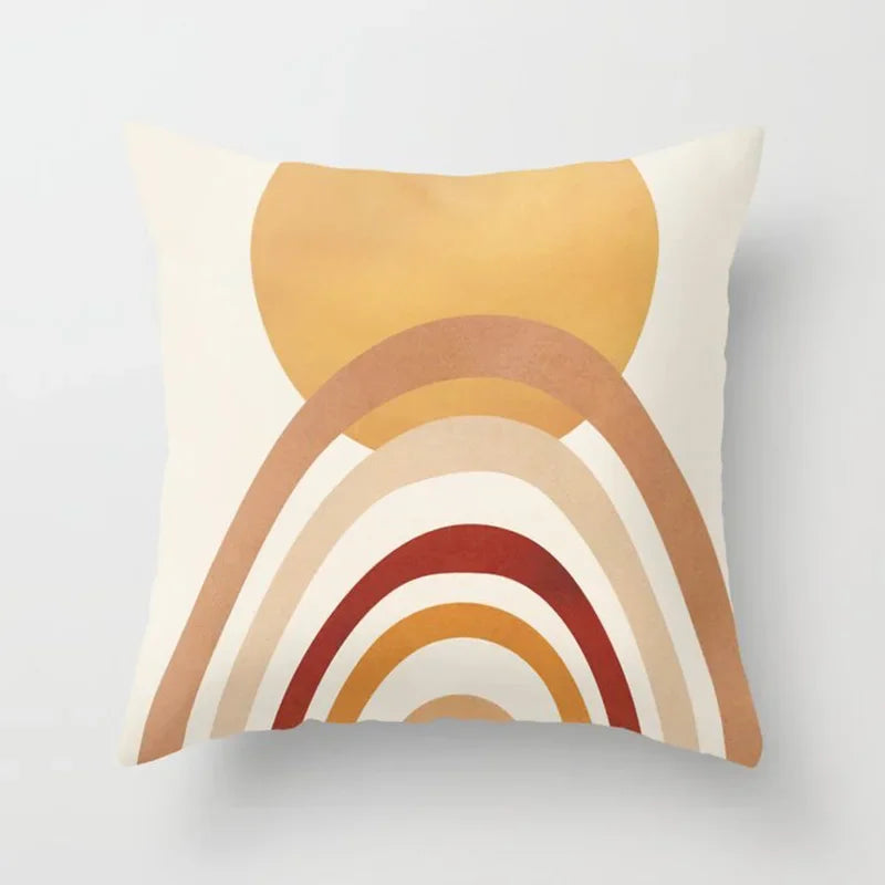 Modern Abstract Plant Leaf Geometric Cushion Cover for Home, Office, Sofa - Axyaa Brand