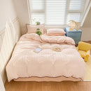 Axyaa Solid Color Block Sheet Set in Double Yarn Bubble Foam Fabric
