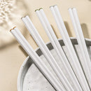 Axyaa Premium White Alloy Chinese Food Chopsticks Set anti-slip anti-bacterial