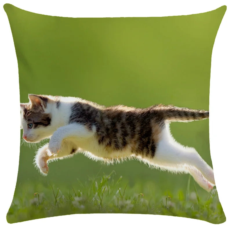 Axyaa Cute Cat Pillowcase Bubble Black  Kids Gift Decor Custom