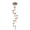 Axyaa Crystal Stair Chandelier: Modern LED Ceiling Light for Living Room