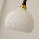 Axyaa Glass Walnut Chandelier: Nordic LED Pendant Light for Home Décor