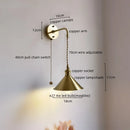 Axyaa Copper LED Wall Light: Modern Nordic Lamp for Dining, Bathroom, Bedroom