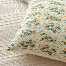 Embroidered Daisy Pillow Cover by Axyaa: Living Room Bedroom Decoration Pillowcases