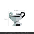 Axyaa Geometric Ceramic Vase Kettle Double-eared Flower Vase - Creative Terrarium Home Decor