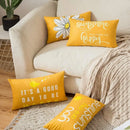 Axyaa Happy Bird Yellow Pillowcase Sofa Cover Home Decor Customizable 30x50 40x60