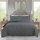 Axyaa Cotton Quilted Bed Cover Set, American Simple Washed Cotton Bedding, Three-Piece Home Textile