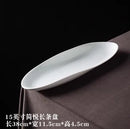 Axyaa Ceramic Flat Plate for Sushi and Cold Dishes