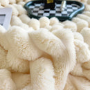 Axyaa Faux Rabbit Fur Throw Blanket: Soft, Fluffy, and Warm Solid Color Plush Blanket
