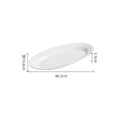 Axyaa White Ceramic Fish Plate - Specialty Sushi Dessert Snack Restaurant Tableware