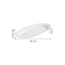 Axyaa White Ceramic Fish Plate - Specialty Sushi Dessert Snack Restaurant Tableware
