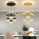 Axyaa LED Circular Dimmable Chandelier for Modern Living Spaces