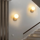 Axyaa Wabi Sabi LED Wall Lamp Yellow Travertine Glass Bathroom Light