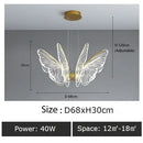 Axyaa LED Butterfly Chandelier: Modern Minimalist Pendant Light for Home Decor