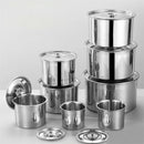 Axya Stainless Steel Seasoning Saleiro with Cover, Trumpet Flavor Cup
