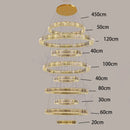 Axyaa Crystal Chandelier Stair Pendant Lamp Living Room Pendant Lights Home Decor Lighting