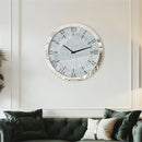 Axyaa Crushed Diamond Wall Clock with Crystal Diamond Edge, Roman Numerals