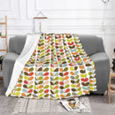 Axyaa Multi Stem Mid Century Modern Throw Blanket for Home Bedroom Sofa