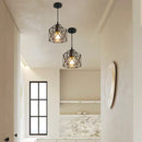 Axyaa Black Industrial Pendant Light Fixture, E27 Bulb Base for Restaurant Kitchen Hallway