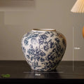 Axyaa Retro Blue White Porcelain Vases Living Room Decor Ornaments