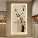 Axyaa Bamboo Entrance LED Light Wall Decor - High-end Chinese Style Home Hanging Painting
