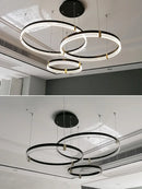 Axyaa Modern LED Chandelier for Living Room, Bedroom, and Dining Room