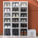 Axyaa Shoe Storage Box Stackable High-top Sneaker Organizer Shelf Cabinet