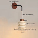 Axyaa White Glass LED Wall Light - Modern Nordic Bedroom Sconce