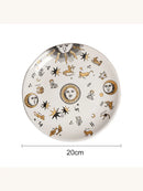 Axyaa Ceramic Sun Hanging Plate 10 Inches European Art Wall Decoration