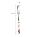 Axyaa Cute Girl Strawberry Cutlery Set - Stainless Steel & Ceramic Handle