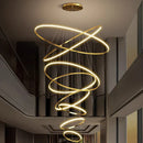 Axyaa Staircase Chandelier: Modern LED Pendant Light for Living Room and Indoor Lighting