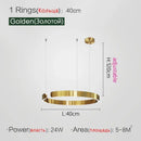 Modern LED Ring Chandelier for Dining and Living Room, Nordic Home Decor by Axyaa
