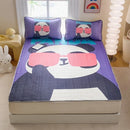 Axyaa Cool Silk Three-Piece Digital Print Latex Mat Set