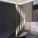 Axyaa Modern Staircase Chandeliers LED Pendant Light for Living Room