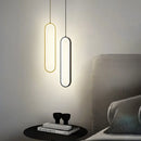 Axyaa Modern Gold Black LED Pendant Lamps for Minimalist Decor Lighting