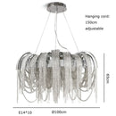 Axyaa Postmodern Tassel Chain LED Floor Lamp Gold/Silver Luxury for Living Room