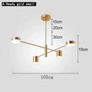 Axyaa Adjustable LED Ceiling Chandelier for Modern Living Room, Bedroom, Dining Room, Office