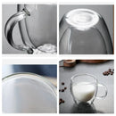 Axyaa Double Wall Glass Coffee Cup with Handle for Heat Insulation