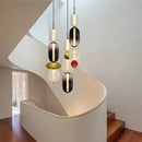 Axyaa Glass Pendant Light: Modern Nordic Luminaire for Home Decor