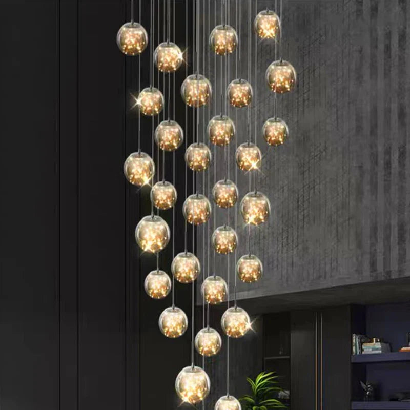 Axyaa Nordic Stair Chandelier Pendant Lights for Living, Bedroom, and Dining Room