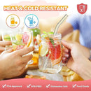 Axyaa Glass Straws Set of 8 | Reusable Colorful Eco-friendly Drinkware
